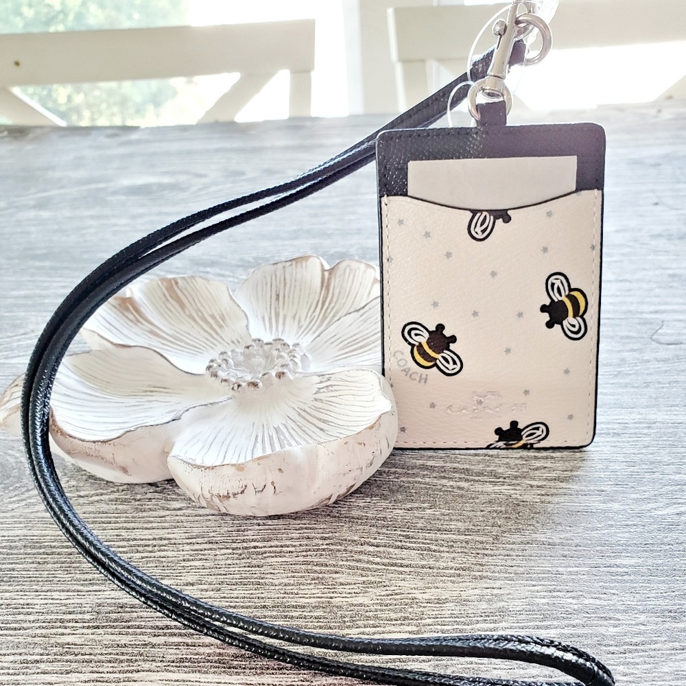 NWT | Coach Id Lanyard With Bee Print - Picture 4 of 7